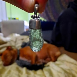 Otherworldly and authentic Moldavite Pendant